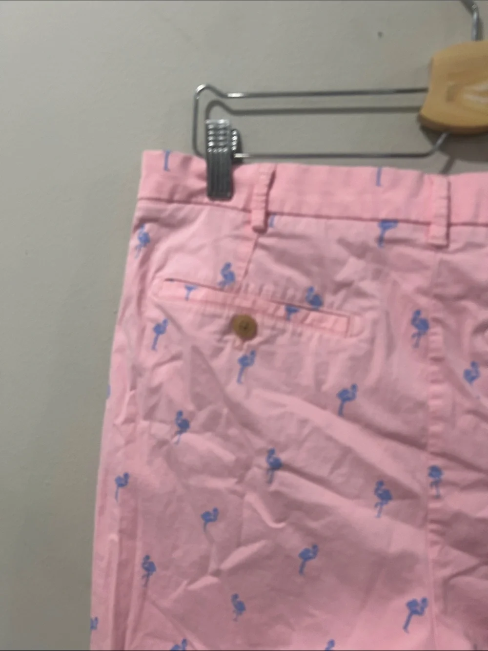 Izod Light Pink Flamingo Print Cotton Shorts